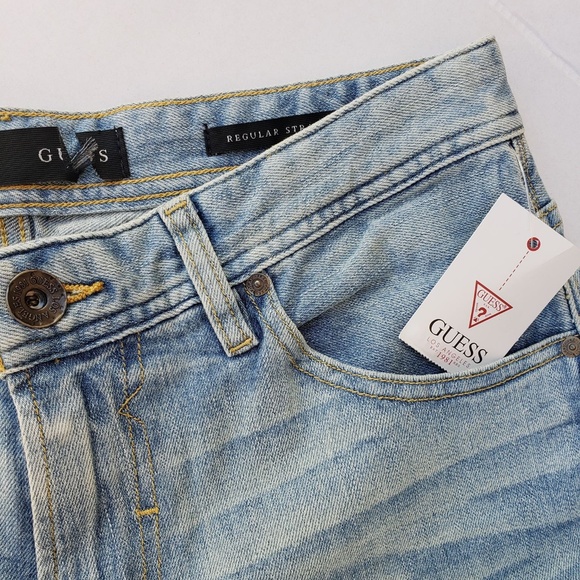 New Men's sz 30 GUESS Regular Straight Jeans - Picture 7 of 8